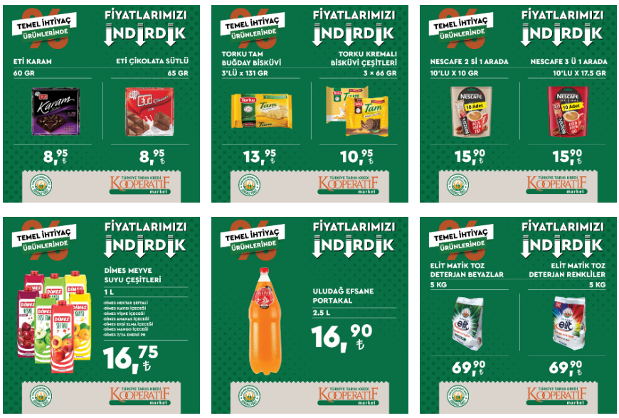 Tarım Kredi de dev indirim! 5 kg ayçiçek yağı 135 TL, 2 kg toz şeker 34 TL! İşte 13 Ekim 2022 fiyat listesi...