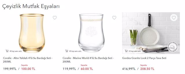 Madame Coco’da çeyizlik mutfak eşyalarında yüzde 50 indirim! Madame Coco 16 Ekim 2022 fiyat listesi