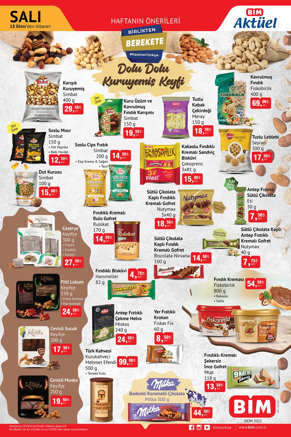 BİM 18 Ekim aktüel kataloğu yayımlandı! Piliç baget 24,50 TL oldu! İşte 18 Ekim 2022 fiyat listesi…