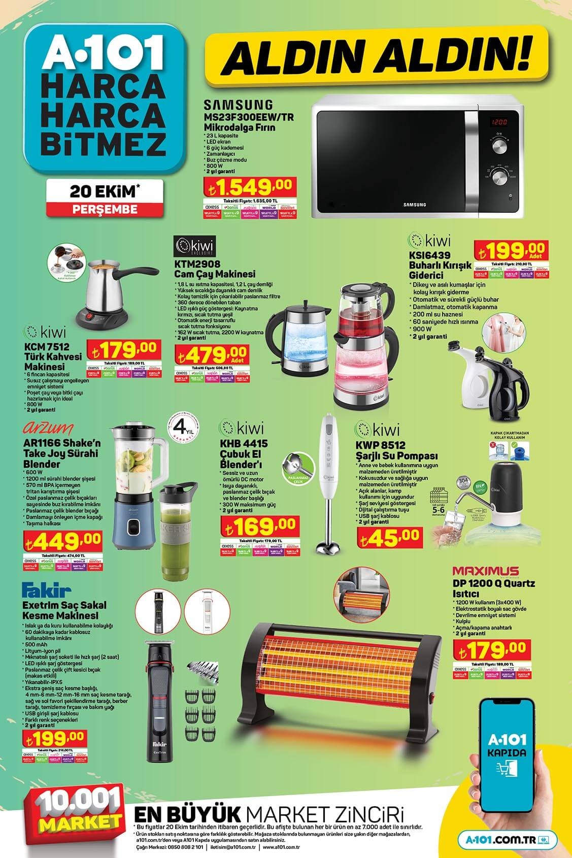 A101 online indirimli aktüel ürünler kataloğu açıklandı! Arzum Shake n sürahi blender 449 TL! 20 Ekim 2022 fiyat listesi