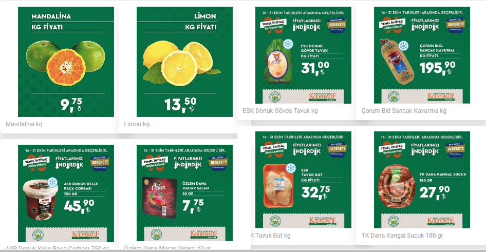 Tarım Kredi yeni indirim listesini yayımladı! Çaykur çay 36 TL, bütün tavuk 31 TL! İşte 18 Ekim 2022 fiyat listesi