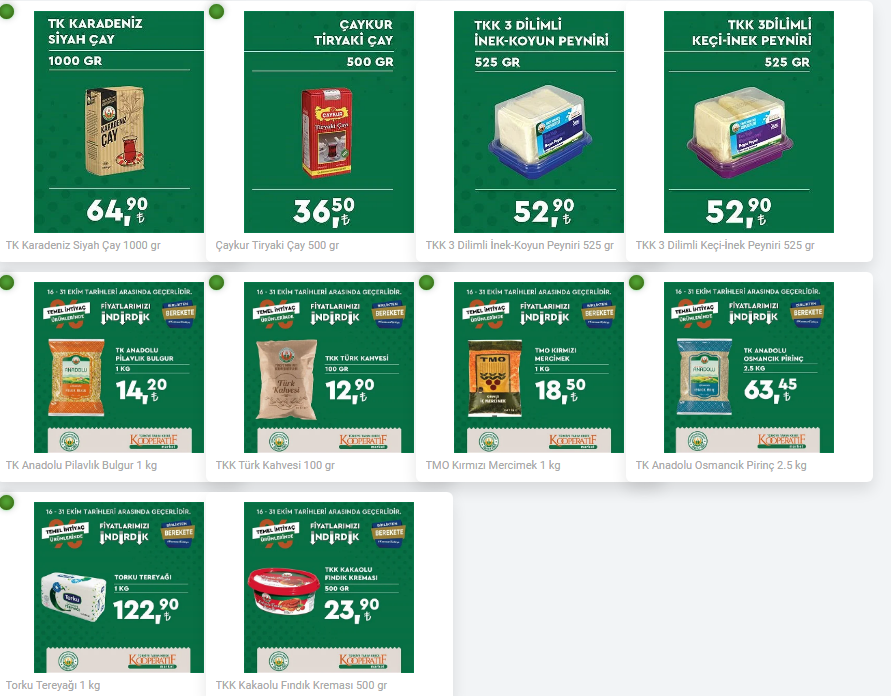 Tarım Kredi yeni indirim listesini yayımladı! Çaykur çay 36 TL, bütün tavuk 31 TL! İşte 18 Ekim 2022 fiyat listesi