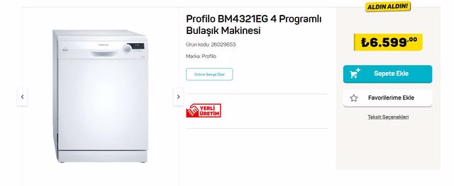 Profilo bulaşık makinesi 4 taksitle A101’e geliyor! A101 27 Ekim 2022 fiyat listesi