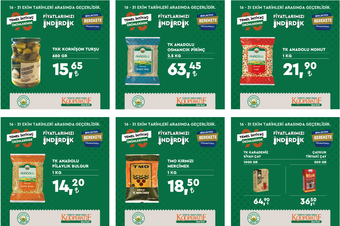 Tarım Kredi de dev indirim başladı! Tavuk, peynir, tereyağı, sucuk ne ararsan var! 23 Ekim 2022 fiyat listesi...