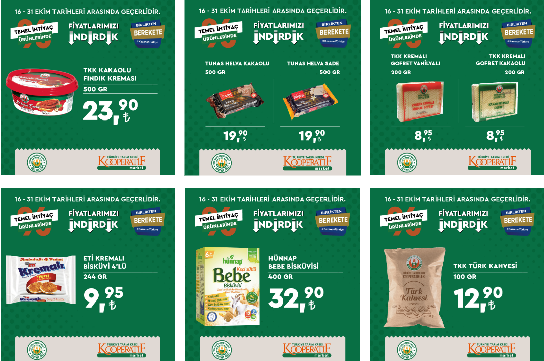 Tarım Kredi de dev indirim başladı! Tavuk, peynir, tereyağı, sucuk ne ararsan var! 23 Ekim 2022 fiyat listesi...
