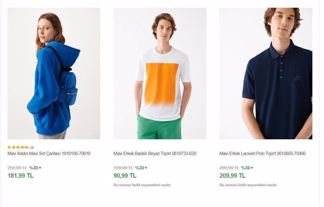 Mavi’de fiyatlar indi: net yüzde 30 indirim fırsatı! Mavi 23 Ekim 2022 fiyat listesi