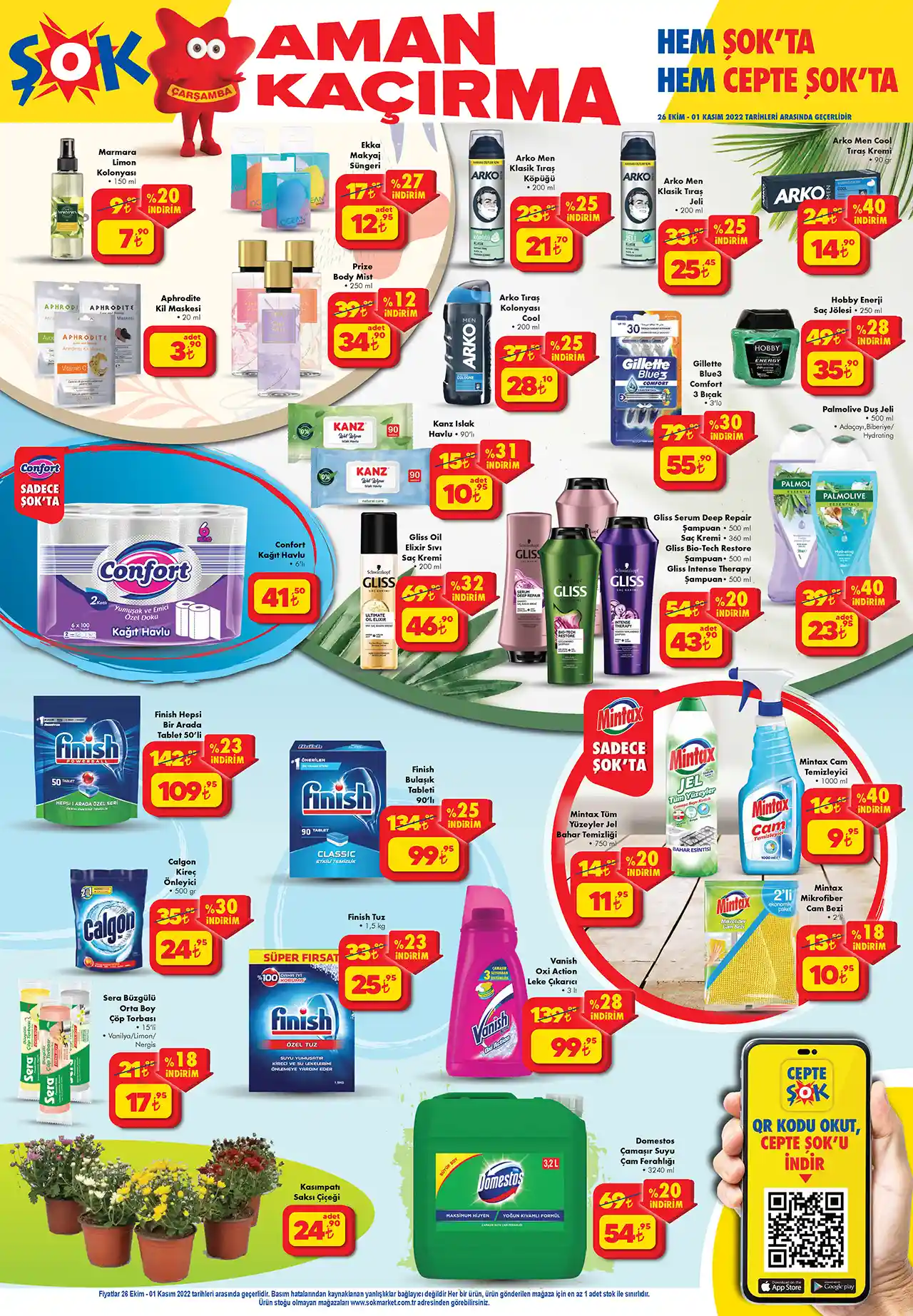 ŞOK Markette yüzde 40 a varan indirim 6 taksit fırsatı! ŞOK aktüel ürünler 26 Ekim 2022 fiyat listesi