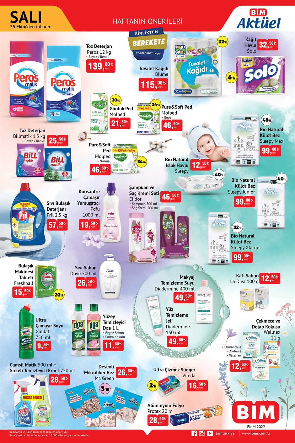 Bugün Bim’e o ürünler geldi! Yine ucuz alışverişe oraya koşacaksınız.. Bim 25 Ekim 2022 fiyat listesi