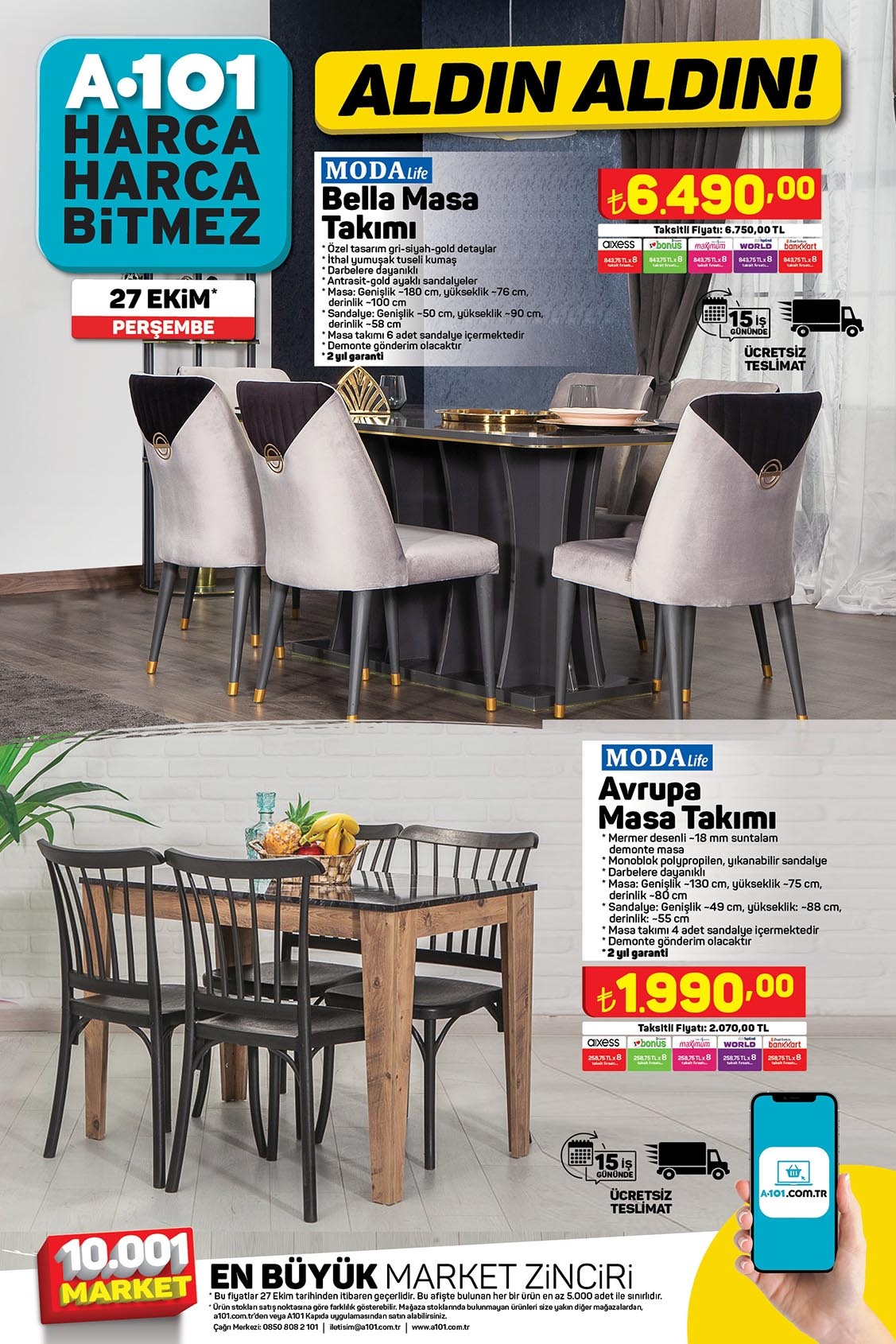 A101 çılgın indirim için start verdi! Aktüel ürünlerin fiyatı çakıldı! A101 kataloğu 27 Ekim 2022 fiyat listesi