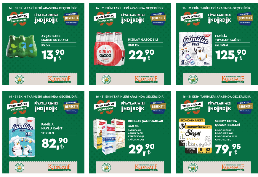 Tarım Kredi de indirim şakır şakır! Çay, nohut, et, pirinç, peynirde dip fiyatlar! İşte 27 Ekim 2022 fiyat listesi