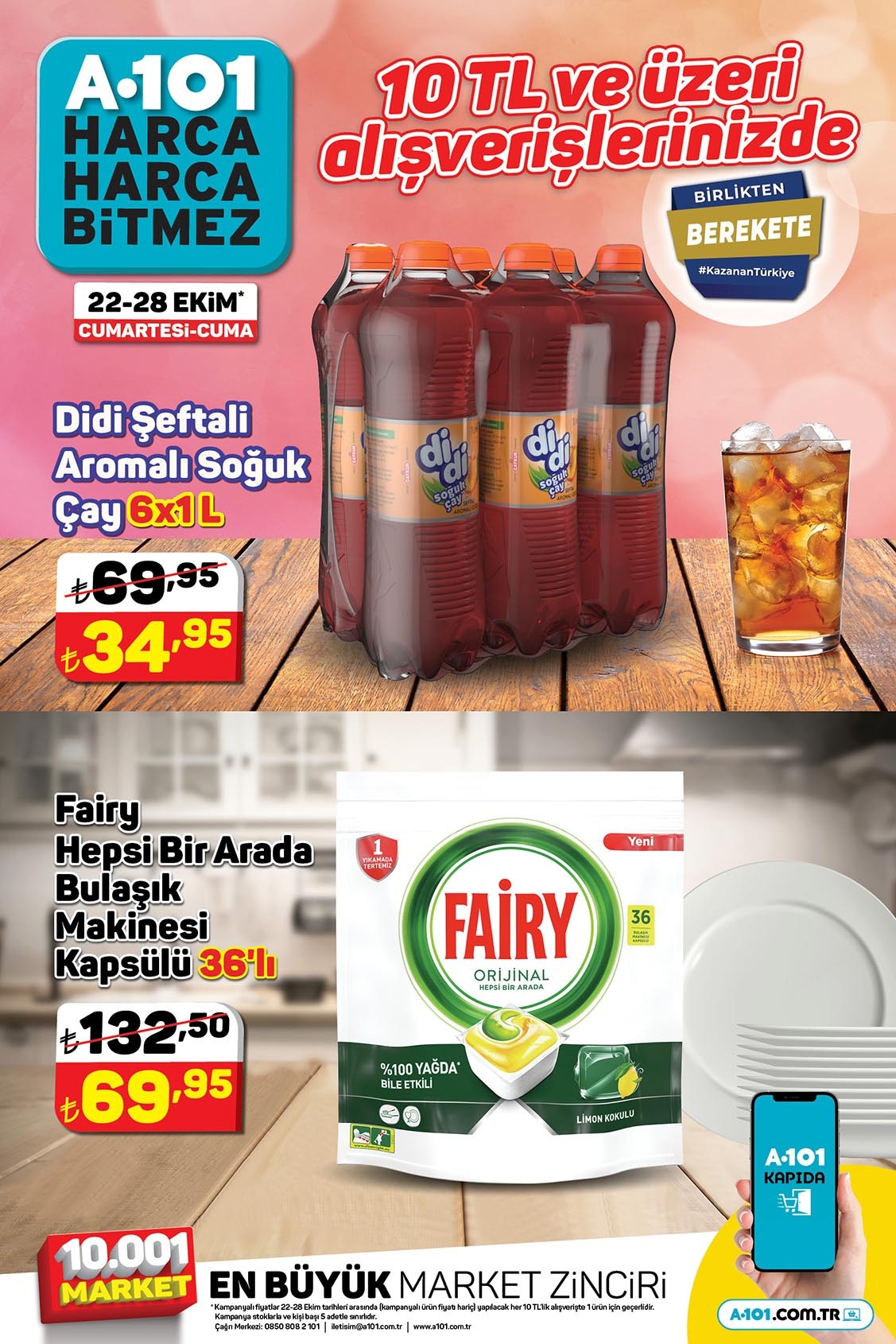 A101 de Fairy bulaşık kapsülü 69 TL, Çaykur çay 64 TL! İşte bomba indirimin 28 Ekim 2022 fiyat listesi...