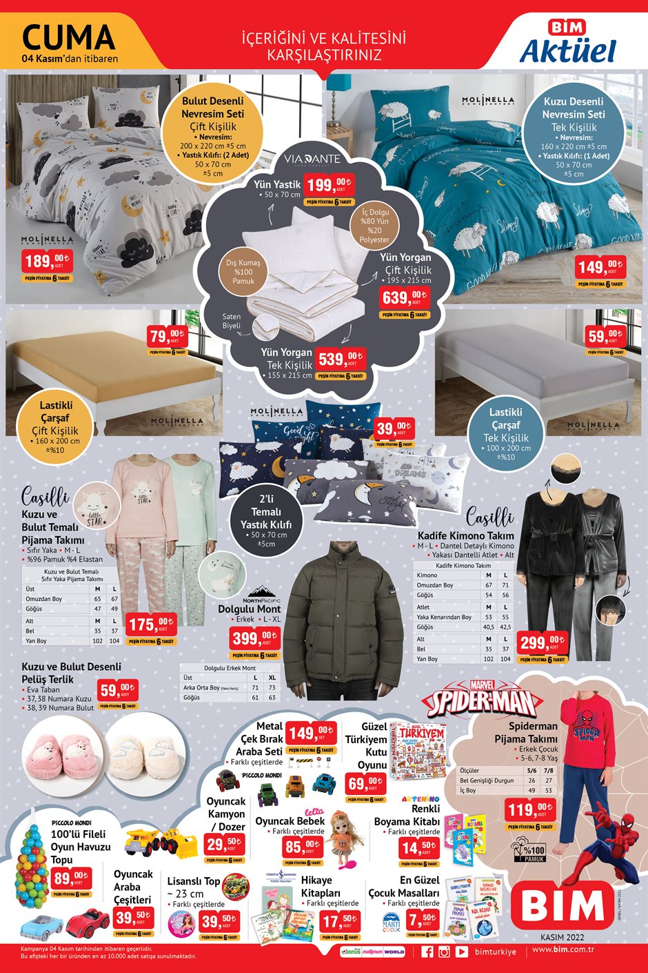 BİM in indirimli çeyiz ürünleri açıklandı! Sakın kaçırmayın! BİM aktüel kataloğu 4 Kasım 2022 fiyat listesi