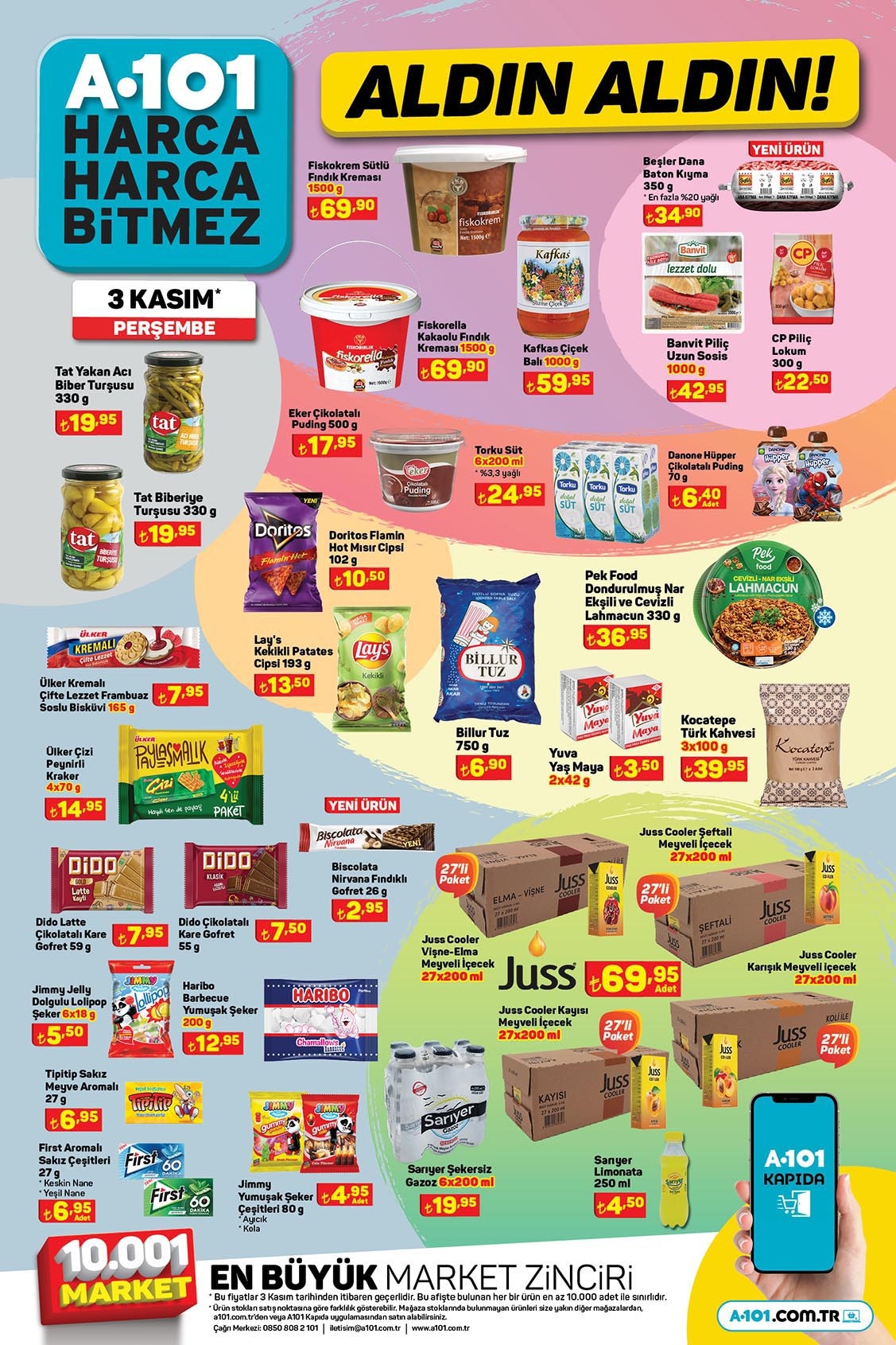 A101 haftanın yeni kataloğunu yayınladı: Türk kahvesi 10 TL! A101 3 Kasım 2022 fiyat listesi