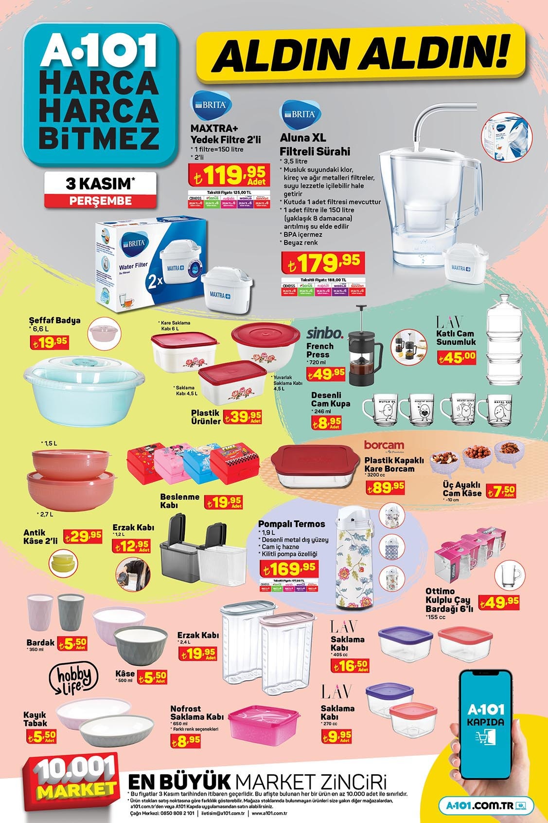 A101 online aktüel kataloğu belli oldu! Aldın Aldın kampanyasında poşet dolduracak fırsat ! 3 Kasım 2022 fiyat listesi