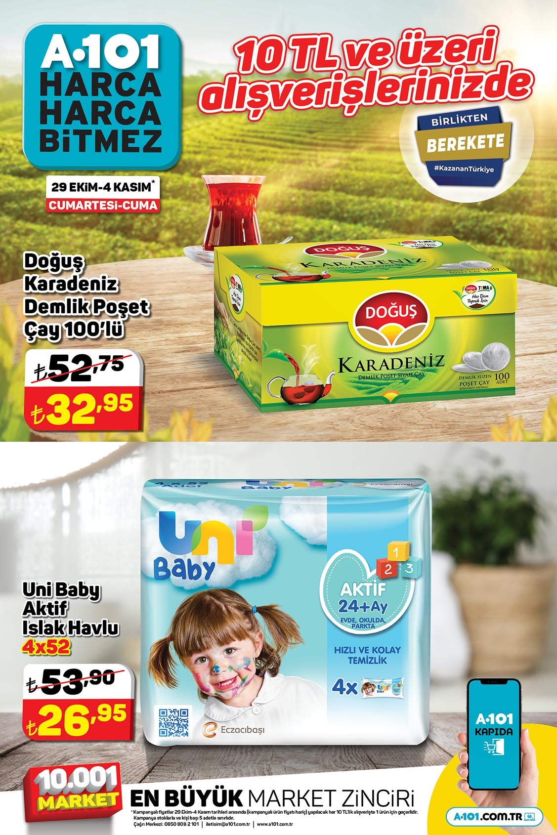 A101 de yüzde 30 a varan dev kampanya! 1 kg Lipton çay 75 TL, Alo toz deterjan 79 TL! 31 Ekim 2022 fiyat listesi...