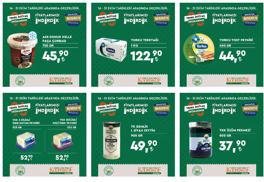 Tarım Kredi de bomba indirim! Çaykur çay, mercimek, nohut ve et dip yaptı! 31 Ekim 2022 fiyat listesi