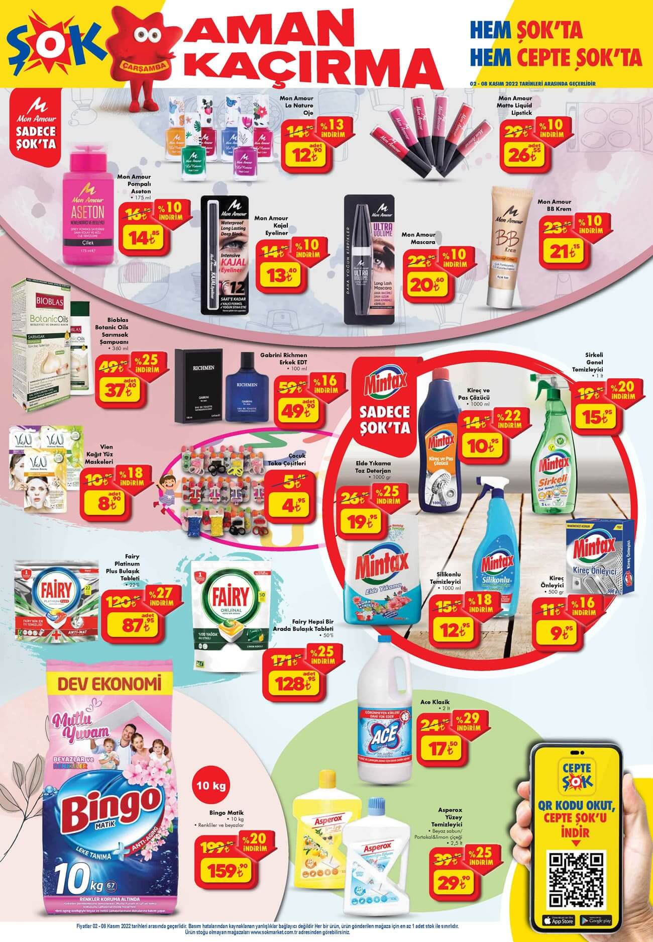 ŞOK Markette yüzde 50 ye varan indirim 6 taksit fırsatı! Poşet çay 9 TL, Sucuk 34 TL! 2 Kasım 2022 fiyat listesi...