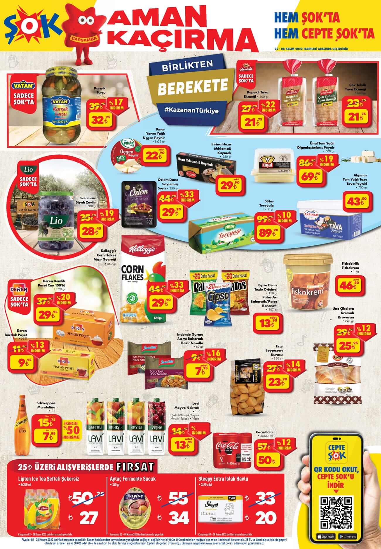 ŞOK Markette yüzde 50 ye varan indirim 6 taksit fırsatı! Poşet çay 9 TL, Sucuk 34 TL! 2 Kasım 2022 fiyat listesi...