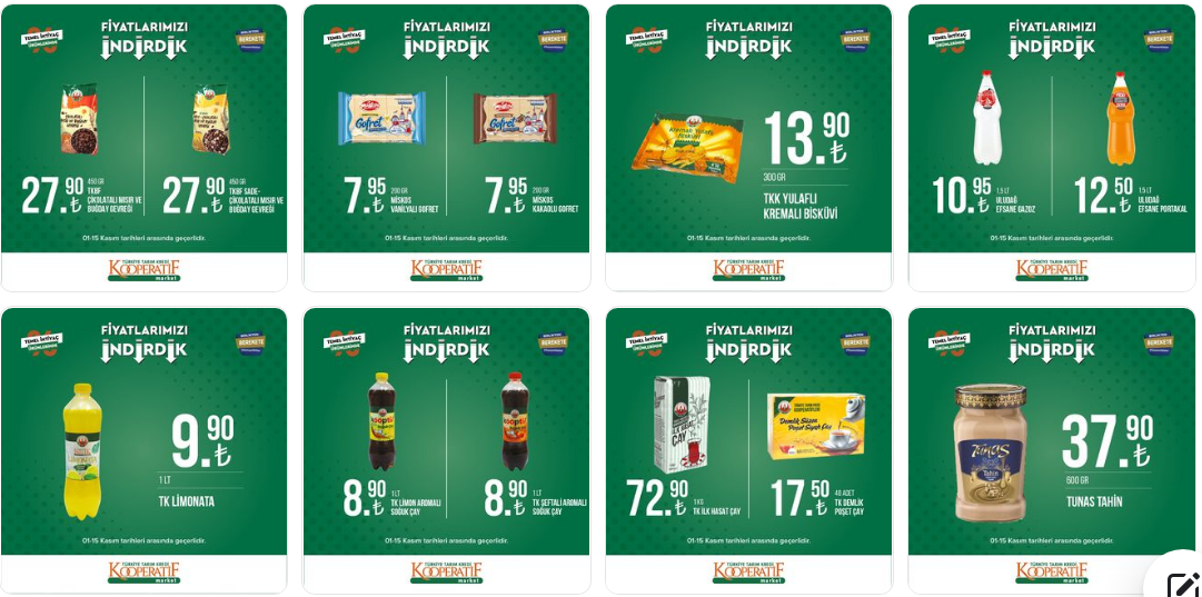 Tarım Kredi yeni indirim listesini paylaştı! Tavuk 31 TL, tulum peynir 46 TL, çay 72 TL! 1 Kasım 2022 fiyat listesi...