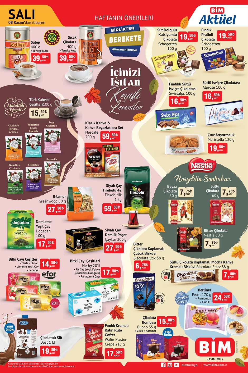 Bu fiyatlar stok yaptırır! İndirimi gören kapacak! BİM aktüel kataloğu 8 Kasım 2022 fiyat listesi