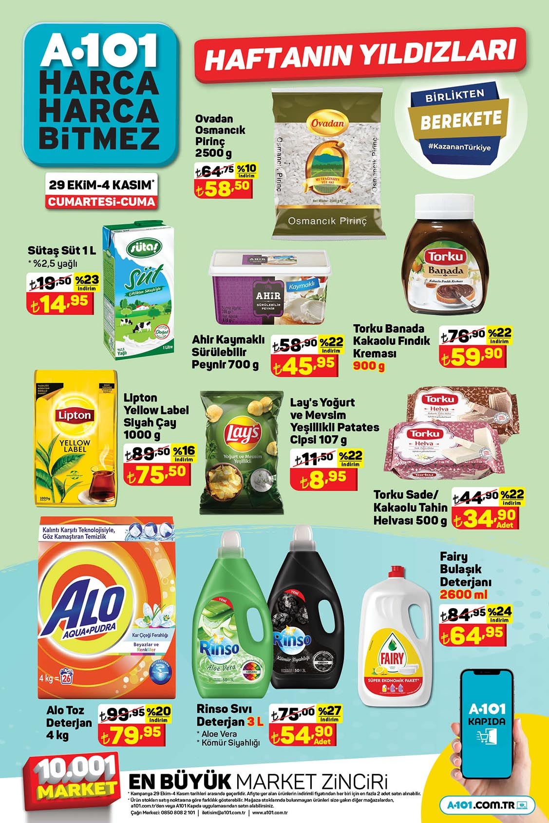 A101 de yüzde 30 a varan indirim! Çay 32 TL ye, sıvı deterjan 54 TL ye satışta! 3 Kasım 2022 fiyat listesi