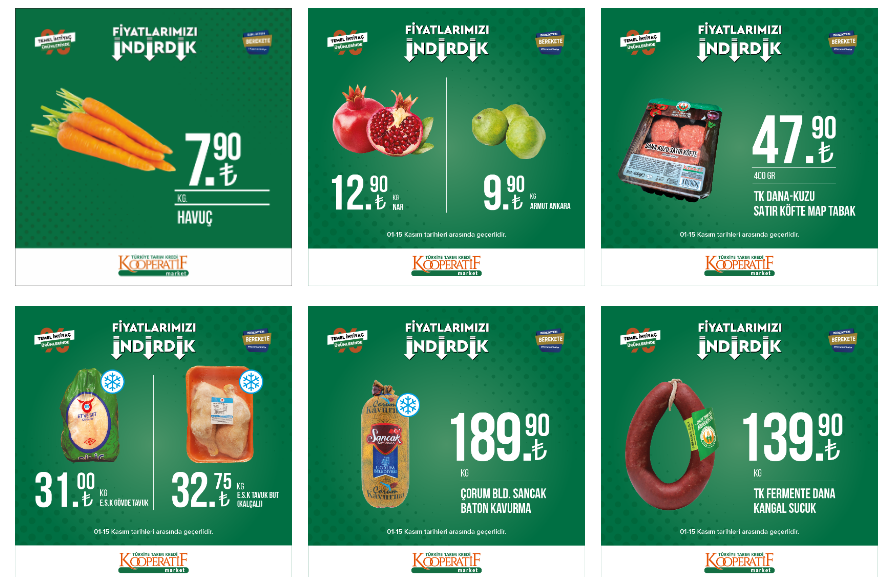 Tarım Kredi online aktüel ürünler kataloğunu yayımladı! Ayçiçek yağı 65 TL, Çay 75 TL! İşte 4 Kasım 2022 fiyat listesi