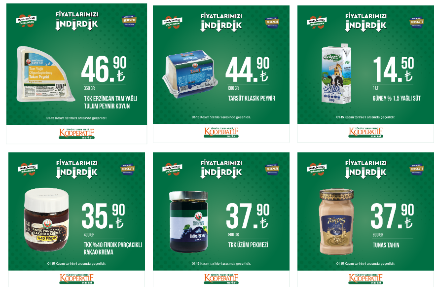 Tarım Kredi de çılgın indirim! Online katalogda çay 72 TL, et 31 TL, ayçiçek yağı 65 TL! 9 Kasım 2022 fiyat listesi