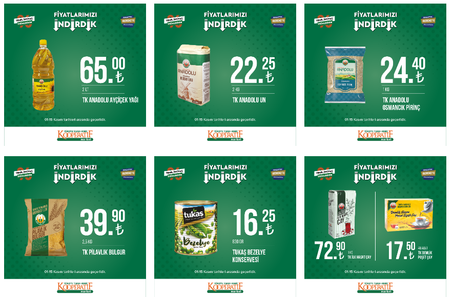 Tarım Kredi de çılgın indirim! Online katalogda çay 72 TL, et 31 TL, ayçiçek yağı 65 TL! 9 Kasım 2022 fiyat listesi