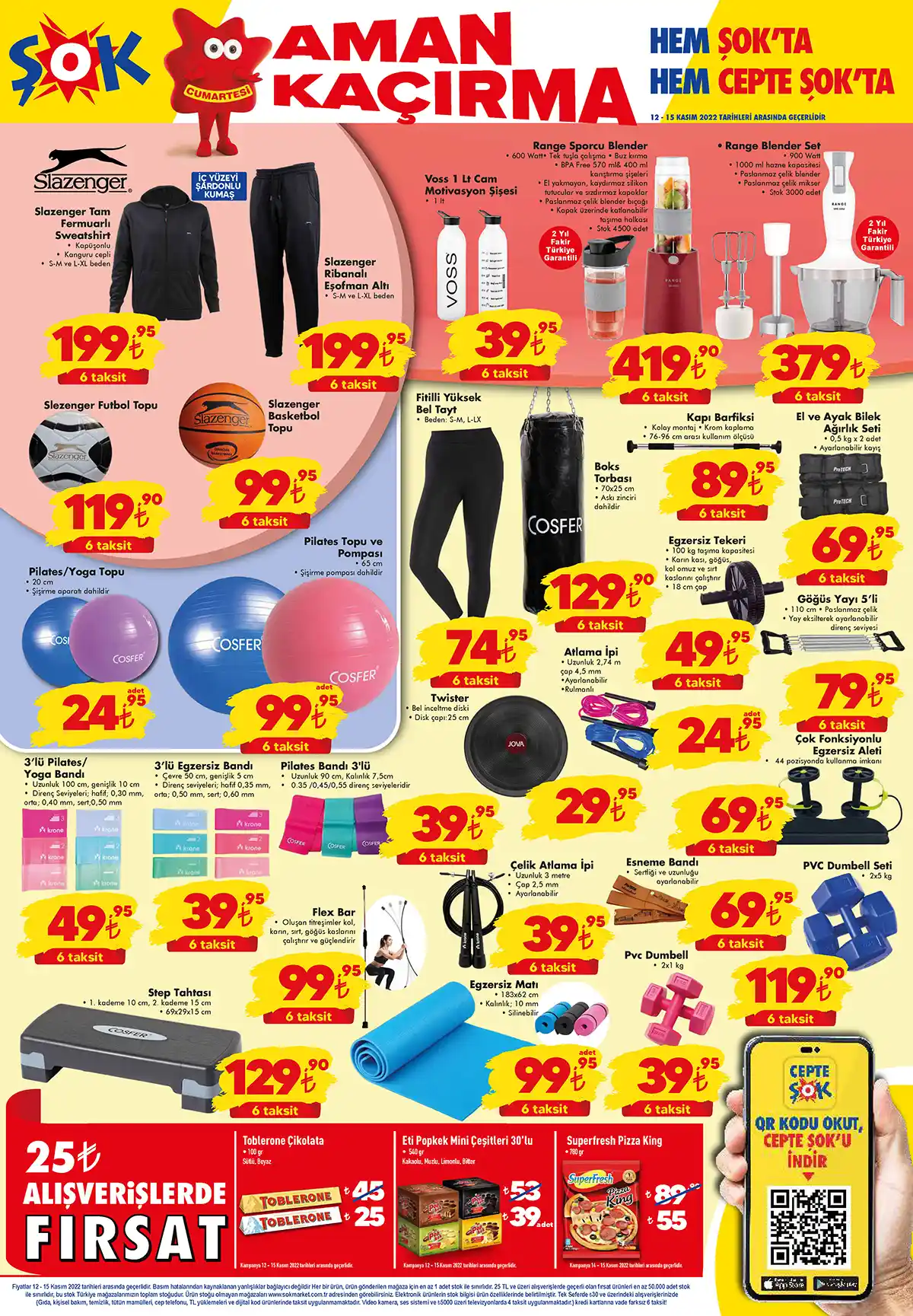 ŞOK Markette 6 taksit fırsatı! Projeksiyon cihazı ve televizyon 2799 TL, kanepe 3599 TL! 12 Kasım 2022 fiyat listesi