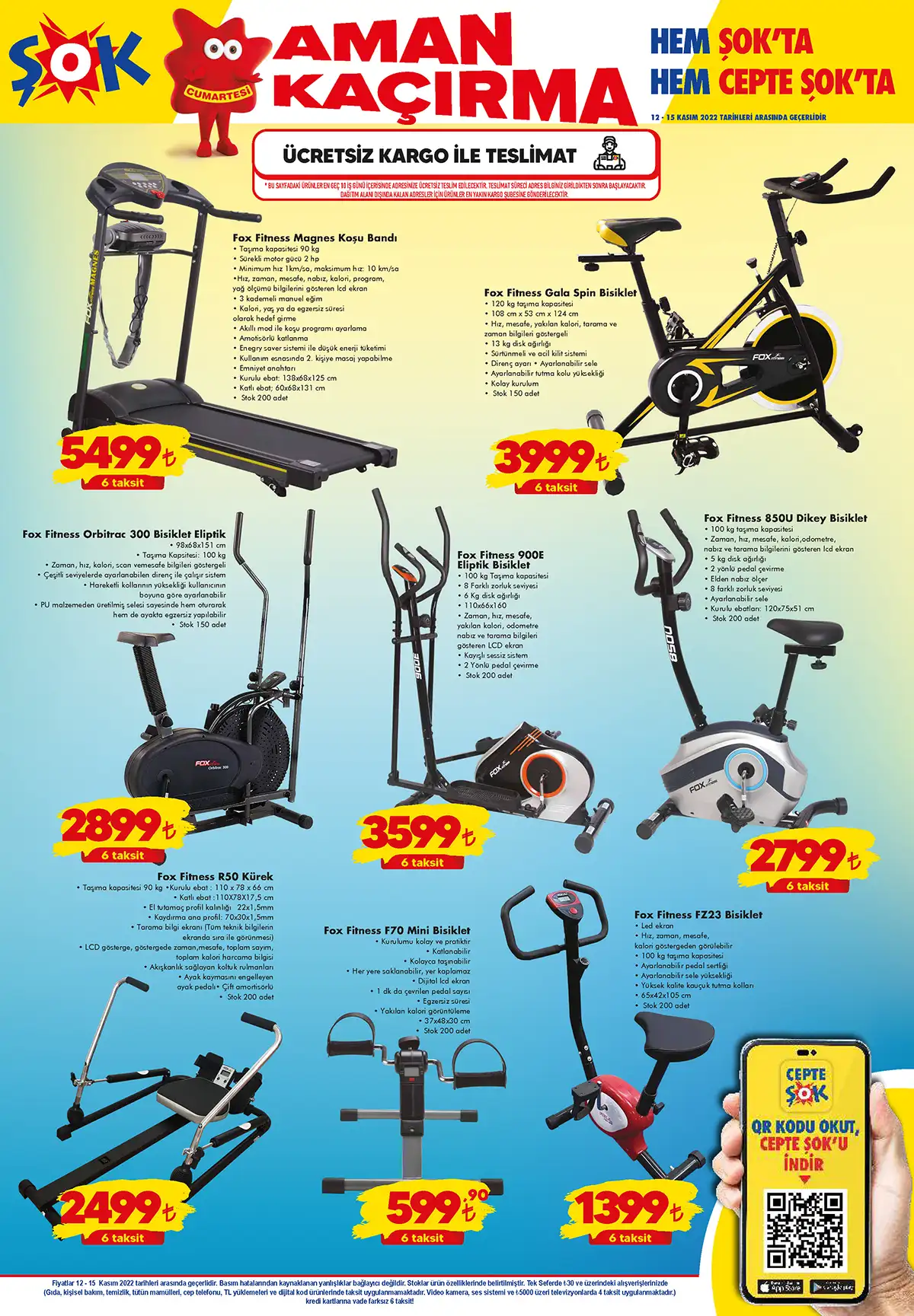 ŞOK Markette 6 taksit fırsatı! Projeksiyon cihazı ve televizyon 2799 TL, kanepe 3599 TL! 12 Kasım 2022 fiyat listesi