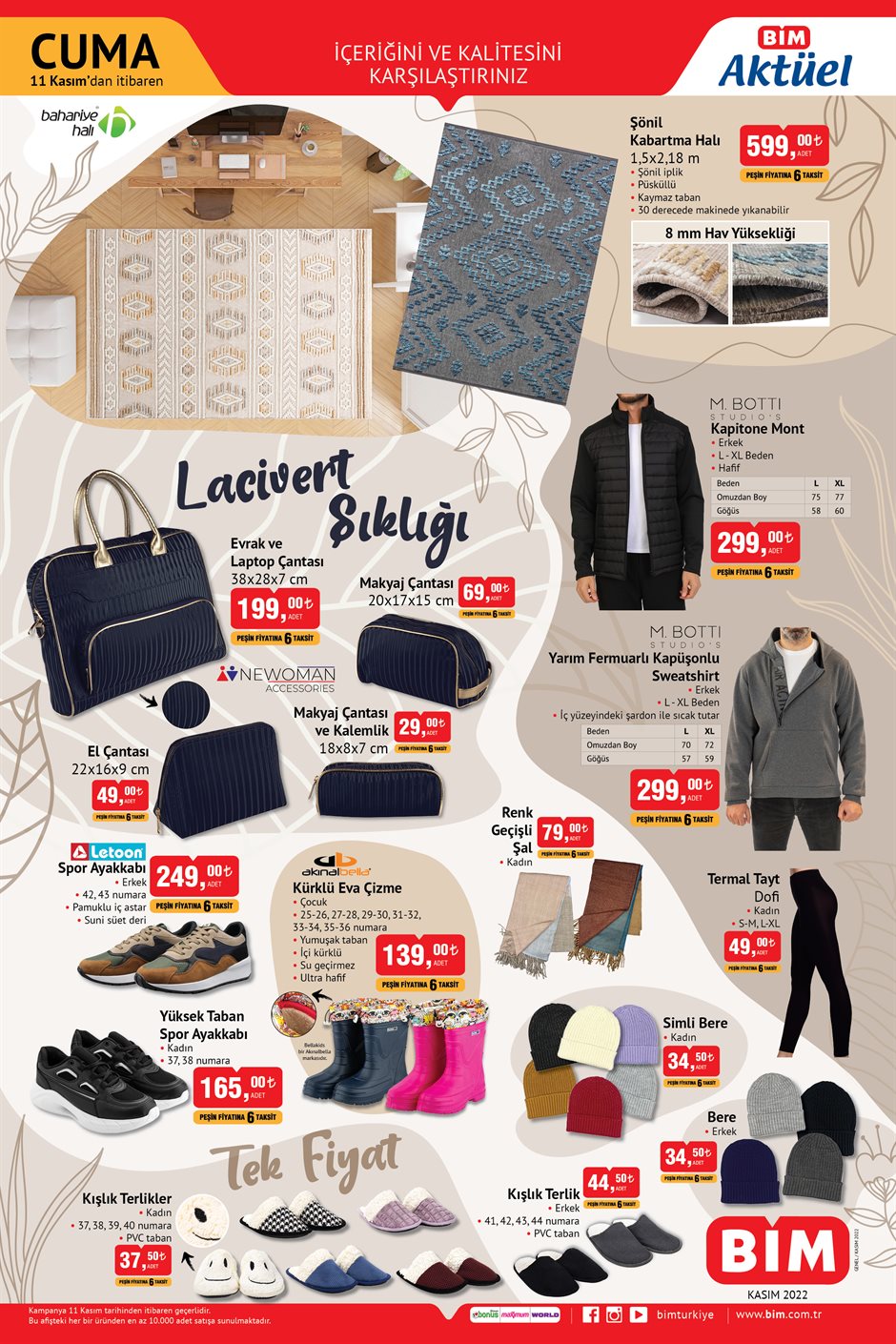 BİM de elektrikli sıcak su torbası 175 TL, Redmi 9 C 3.649 TL, robot süpürge 4.799 TL! 11 Kasım 2022 fiyat listesi