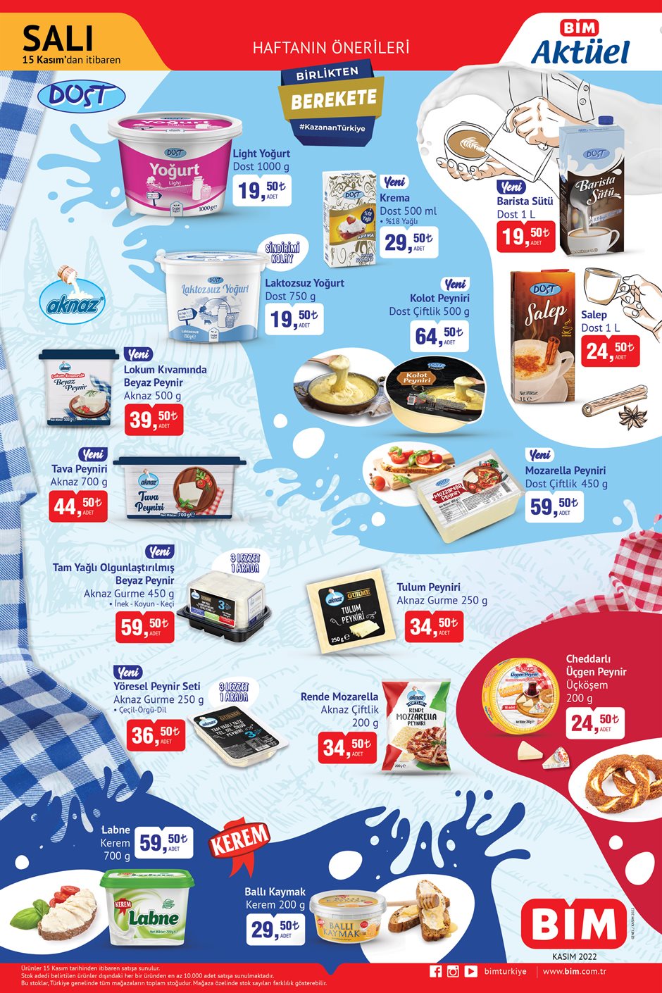 BİM’de bu hafta peynir festivali var! Peynir çeşitleri yarından itibaren indirimde! 15 Kasım 2022 fiyat listesi…