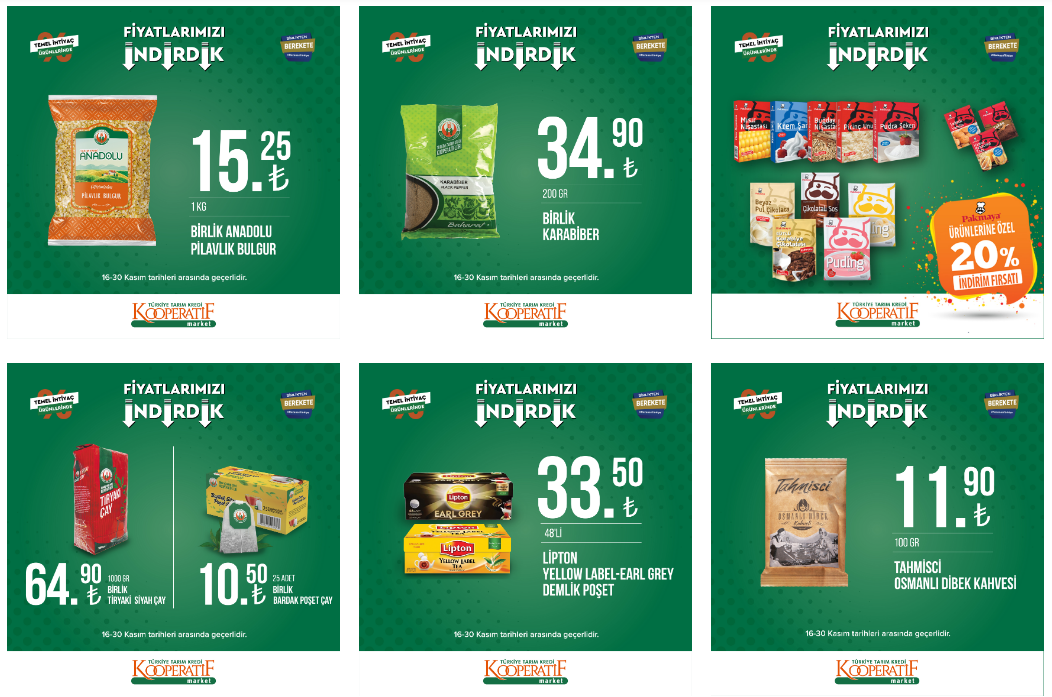 Tarım Kredi nin yeni aktüel kataloğu yayımlandı! 1 kg ayçiçek yağı 34 TL, 5 kg şeker 103 TL! 16 Kasım 2022 fiyat listesi