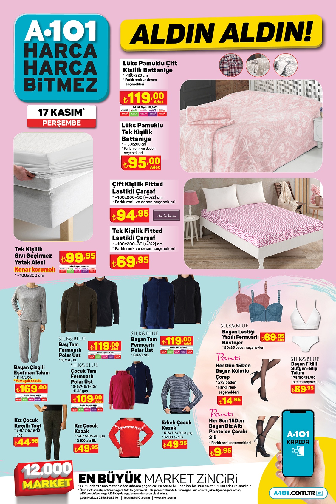 A101 in yeni aktüel kataloğu belli oldu! 5 kg yumuşatıcı 44, Sınger dikiş makinesi 2499 TL! 17 Kasım 2022 fiyat listesi