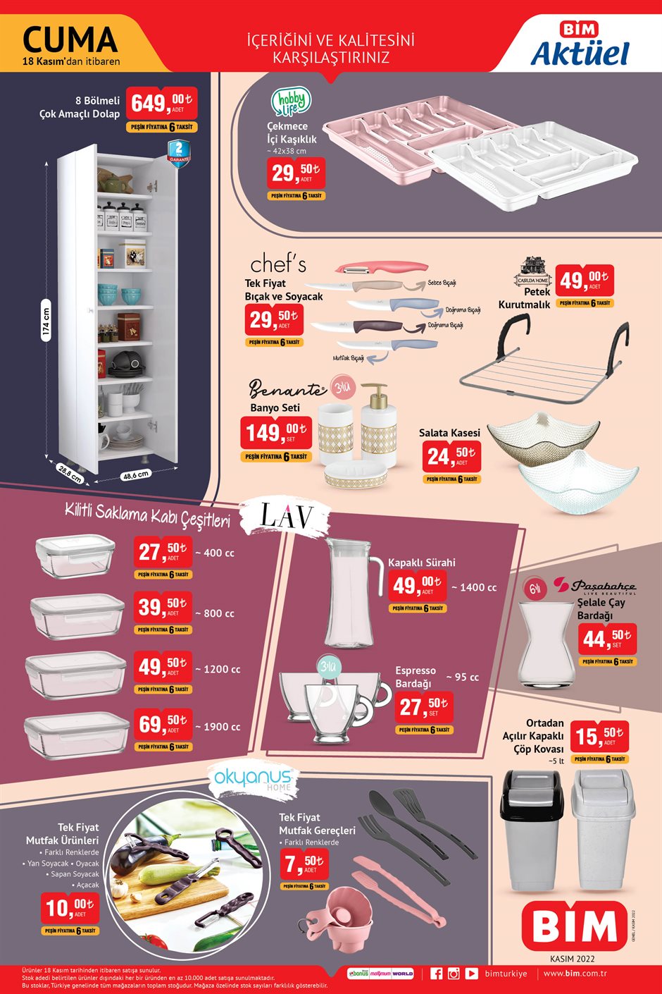 BİM aktüel ürünler raflarda! PS4 oyun kolu 399 TL, dolap 649 TL! BİM kataloğu 18 Kasım 2022 fiyat listesi