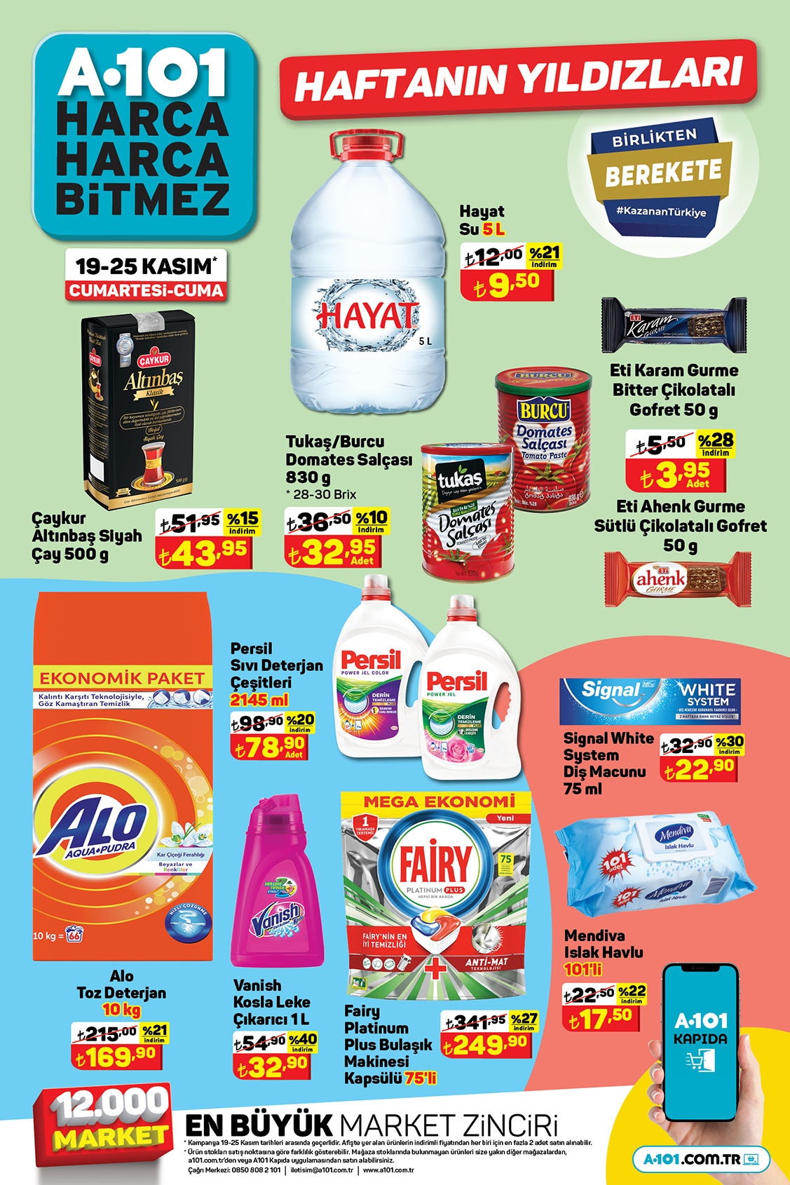 A101 de domates salçası 32.95, şampuan 24.95 lira! İşte A101 19 Kasım 2022 fiyat listesi...