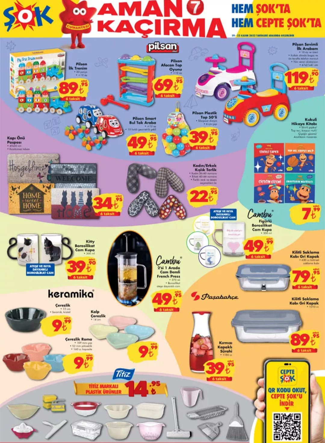 Dikey süpürge 399 lira! İşte Şok 19 Kasım 2022 fiyat listesi…