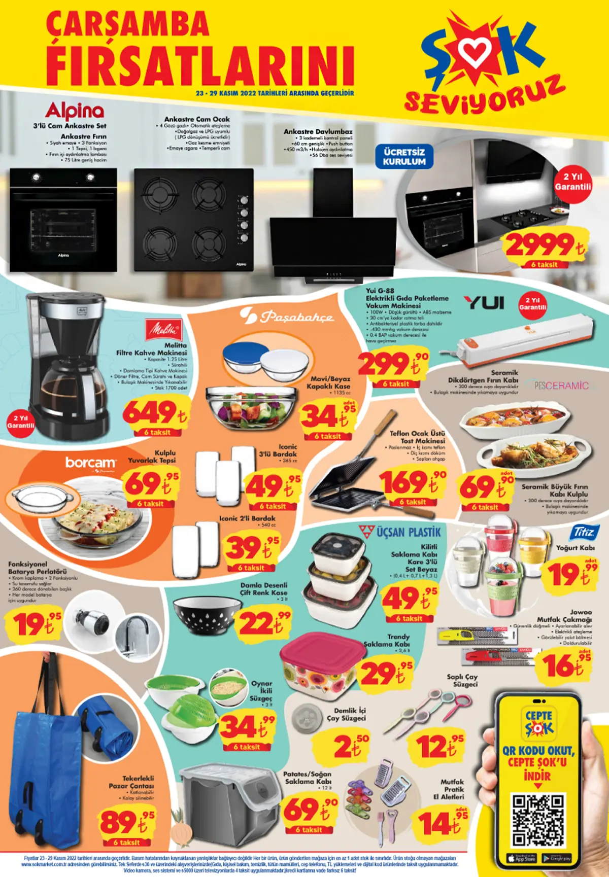 ŞOK Market kataloğunda yüzde 30 a varan indirim! Zeytinyağı 65 TL, 10 kg deterjan 169 TL! 23 Kasım 2022 fiyat listesi