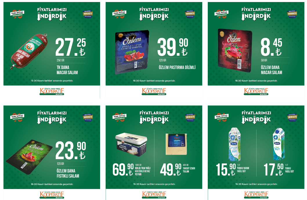 Tarım Kredi nin online indirimli kataloğu belli oldu! Ayçiçek yağı 34 TL, çay 64 TL! İşte 23 Kasım 2022 fiyat listesi