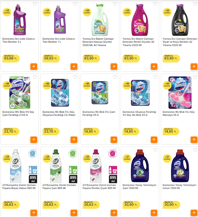 Migros ta yüzde 40 a varan indirim! Domestos WC Blok 23 TL, çamaşır deterjanı 63 TL! 26 Kasım 2022 fiyat listesi