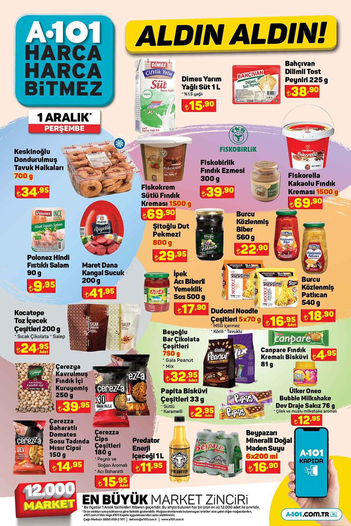 A101 de 12 li kağıt havlu 69 TL, 32 li tuvalet kağıdı 99 TL! A101 online aktüel kataloğu 1 Aralık 2022 fiyat listesi