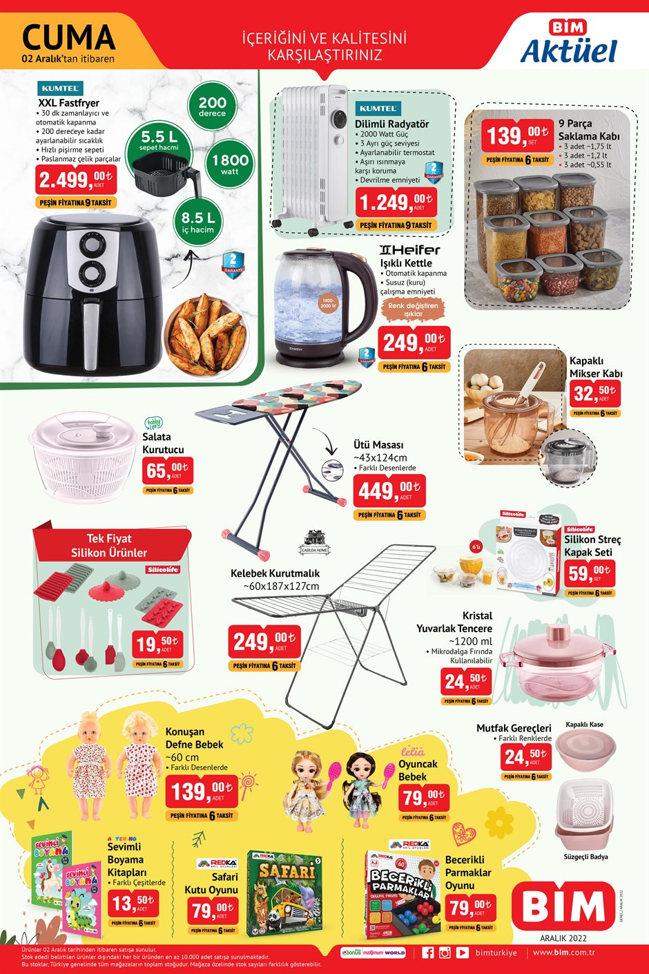 BİM de 18 parça yemek takımı 349 TL, çalışma masası 499 TL! BİM aktüel kataloğu 2 Aralık 2022 fiyat listesi