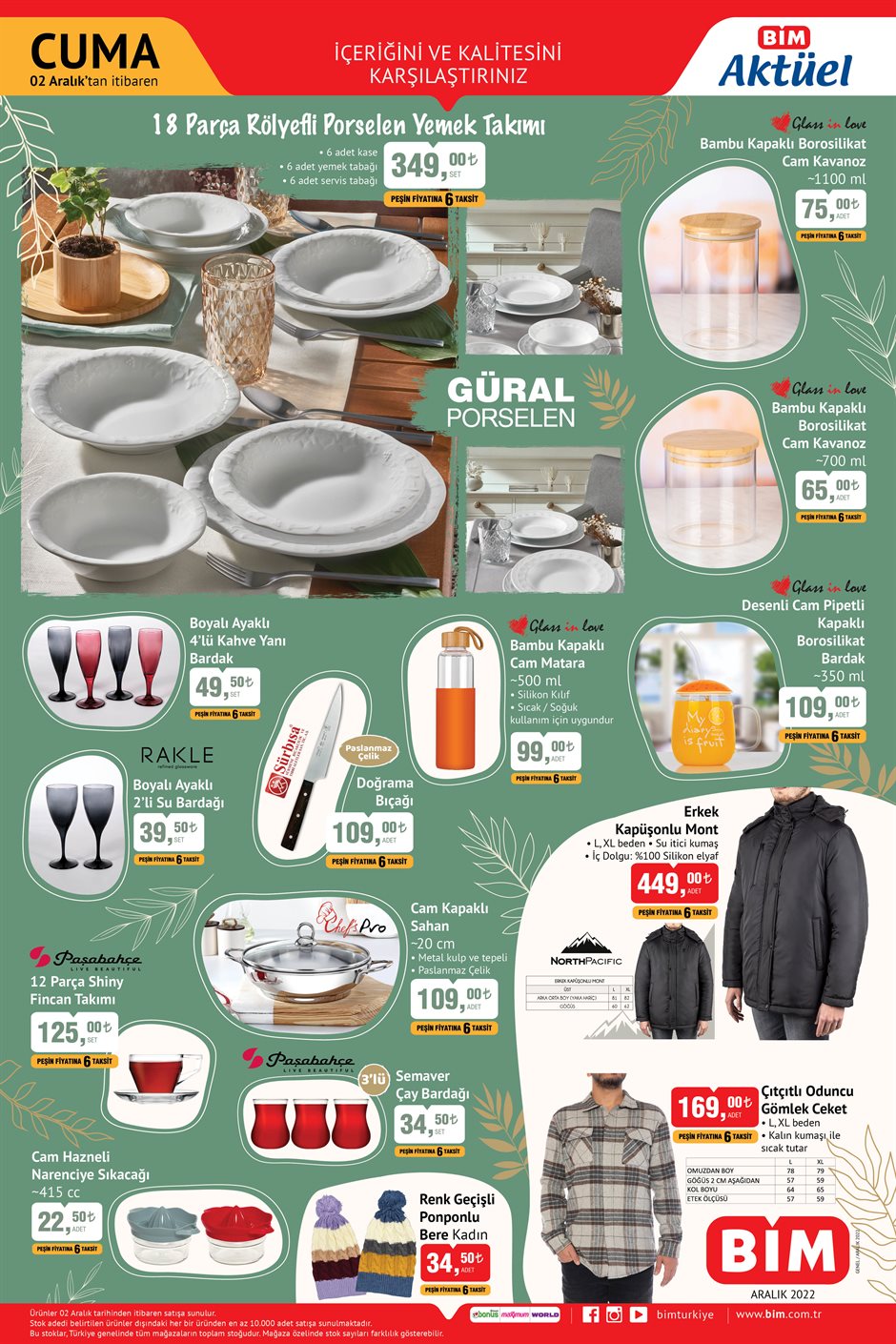 BİM de 18 parça yemek takımı 349 TL, çalışma masası 499 TL! BİM aktüel kataloğu 2 Aralık 2022 fiyat listesi