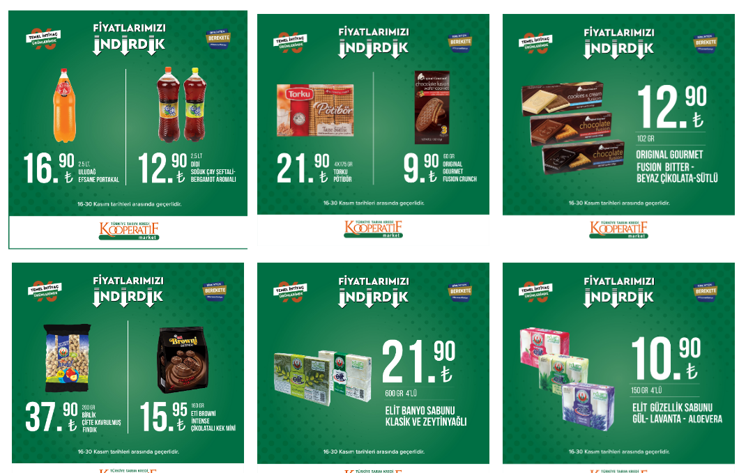Tarım Kredi de ayçiçek yağı 34 TL, çay 33 TL, peynir 69 TL! Tarım Kredi aktüel kataloğu 27 Kasım 2022 fiyat listesi
