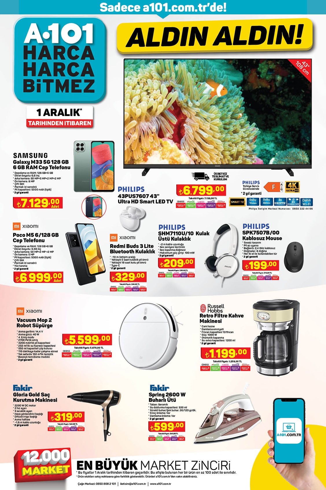 Mutfakta işlerinizi kolaylaştıracak küçük ev aletleri A101’de indirimde! İşte 1 Aralık 2022 fiyat listesi…