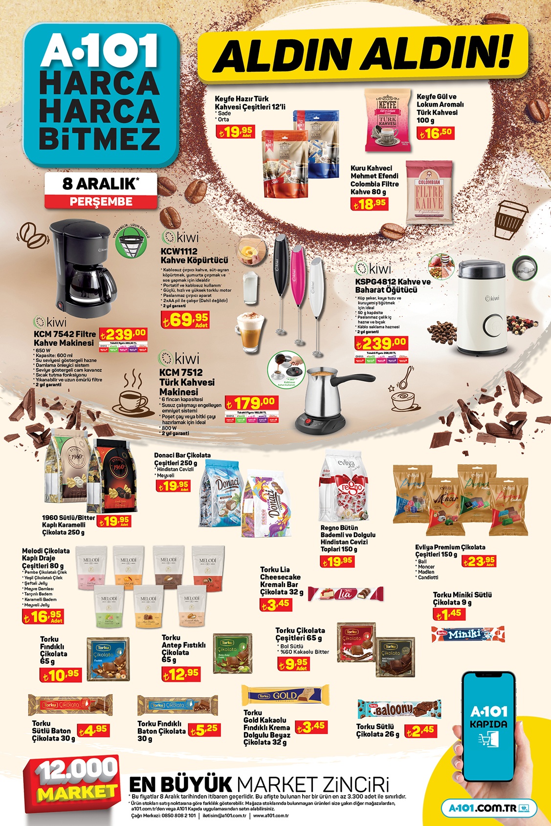 A101 de kağıt havlu 29 TL, 10 kg toz deterjan 159 TL, metal merdiven 319 TL! A101 kataloğu 8 Aralık 2022 fiyat listesi