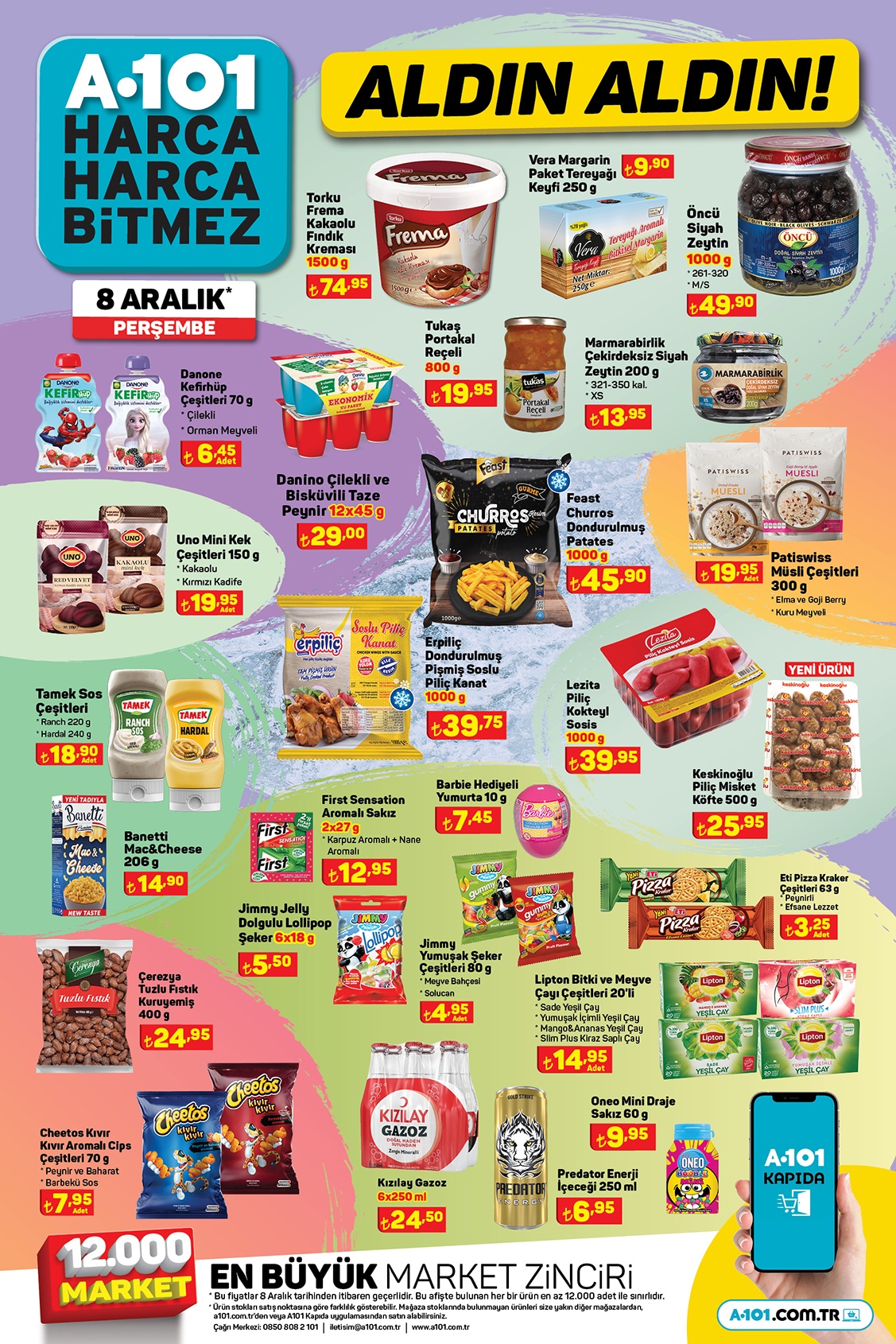 A101 de kağıt havlu 29 TL, 10 kg toz deterjan 159 TL, metal merdiven 319 TL! A101 kataloğu 8 Aralık 2022 fiyat listesi