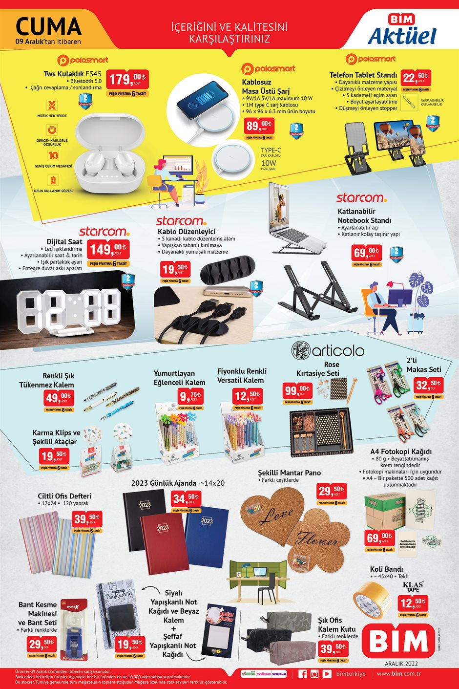 BİM indirimli kataloğunu yayımladı! Meyve presi 399 TL, bluetooth kulaklık 179 TL! BİM 9 Aralık 2022 fiyat listesi