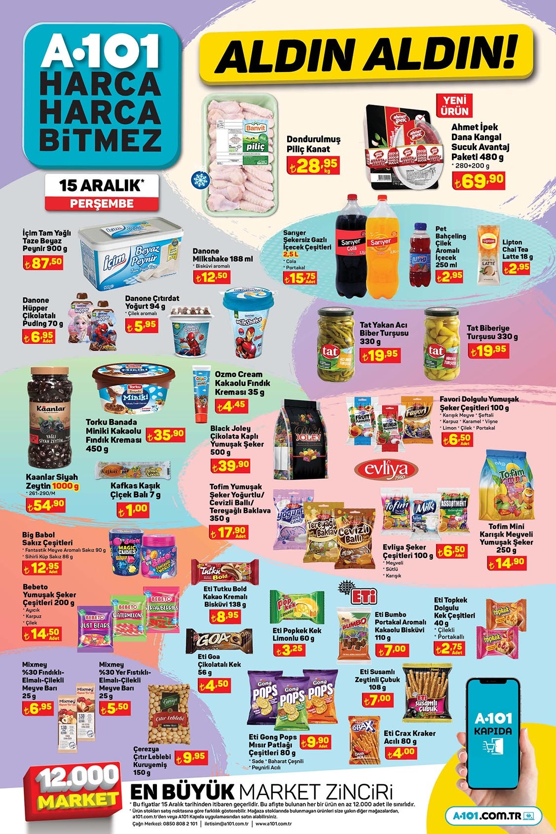 A101 de yeni hafta indirimleri başladı! Fiyatlar peş peşe düştü! 9 kg toz deterjan 69 TL! 15 Aralık 2022 fiyat listesi