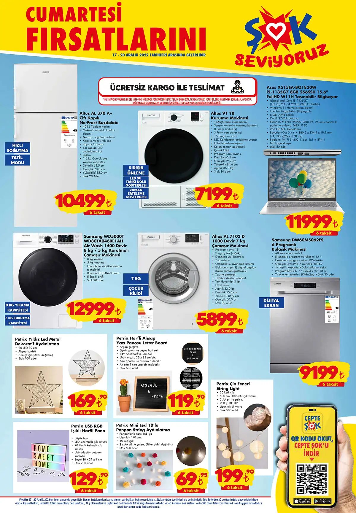 ŞOK Market te indirim cümbüşü başlıyor! Az evvel yayımlandı! Çamaşır kurutmalığı 159 TL! 17 Aralık 2022 fiyat listesi...